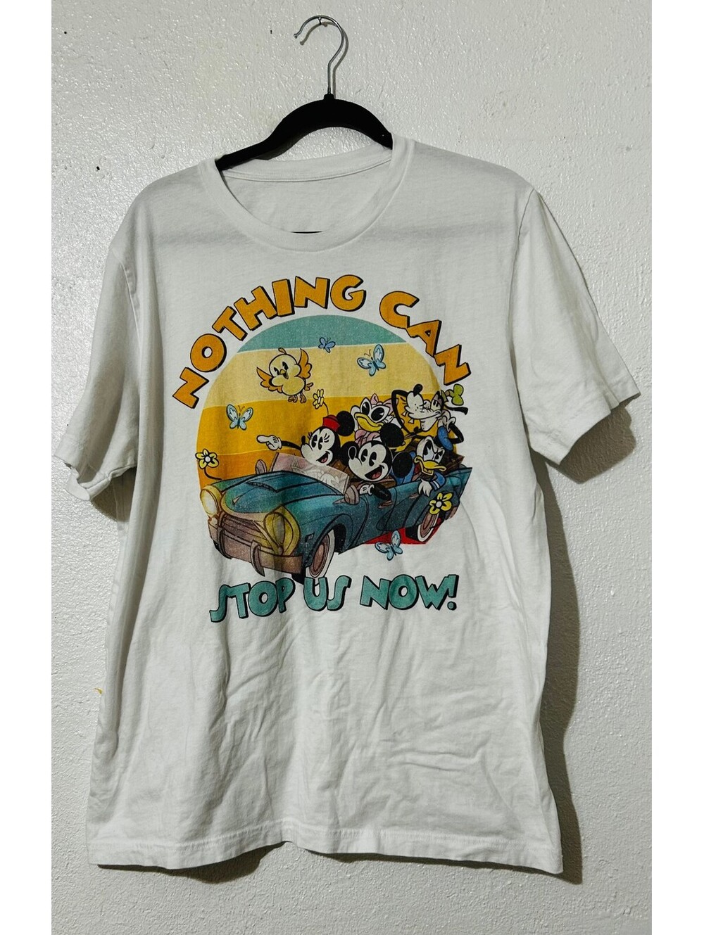 Disney Mickey Minnie Donald Goofy Nothing Can Stop Us Now RoadTrip Tee Oversized